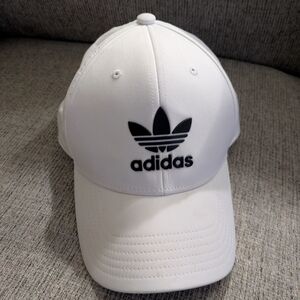 Adidas Classic White Cap with Black Trefoil